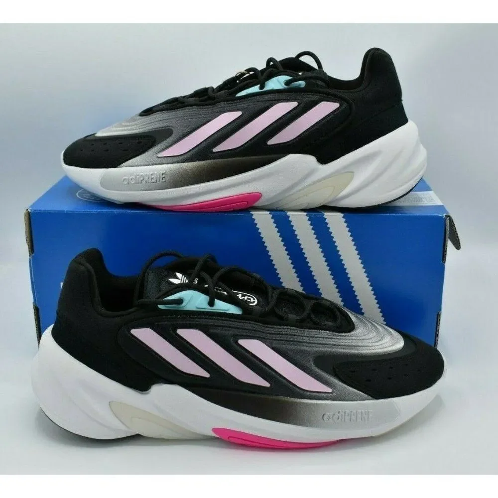 NWB‎ Adidas Womens Size 8.5 Ozelia W Core Black Pink Cloud White Shoes H04266